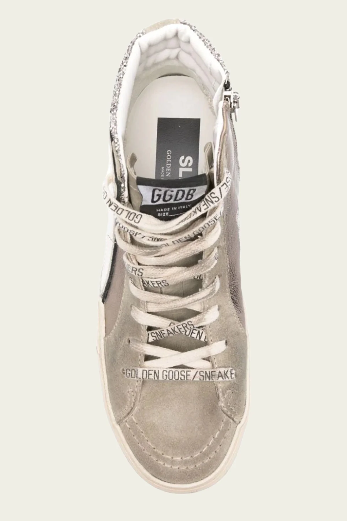 Slide Bronze and Silver Glitter Leather Sneaker - Slide Bronze and Silver Glitter Leather Sneaker - Jordan 1s - AIR Jordan 1