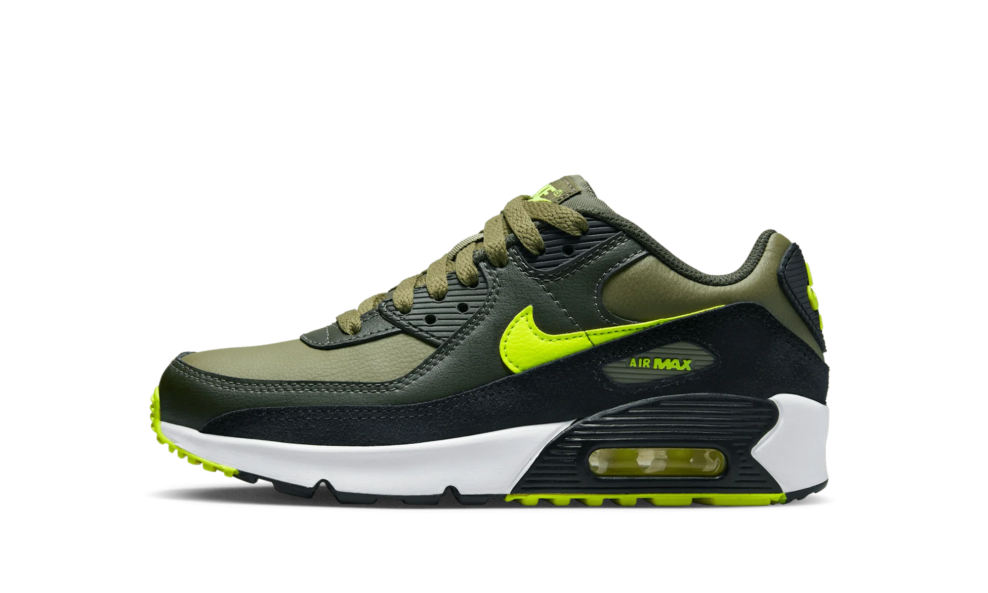 Air Max 90 Leather GS Medium Olive Volt - Air Max 90 Leather GS Medium Olive Volt - Jordan 1s - AIR Jordan 1