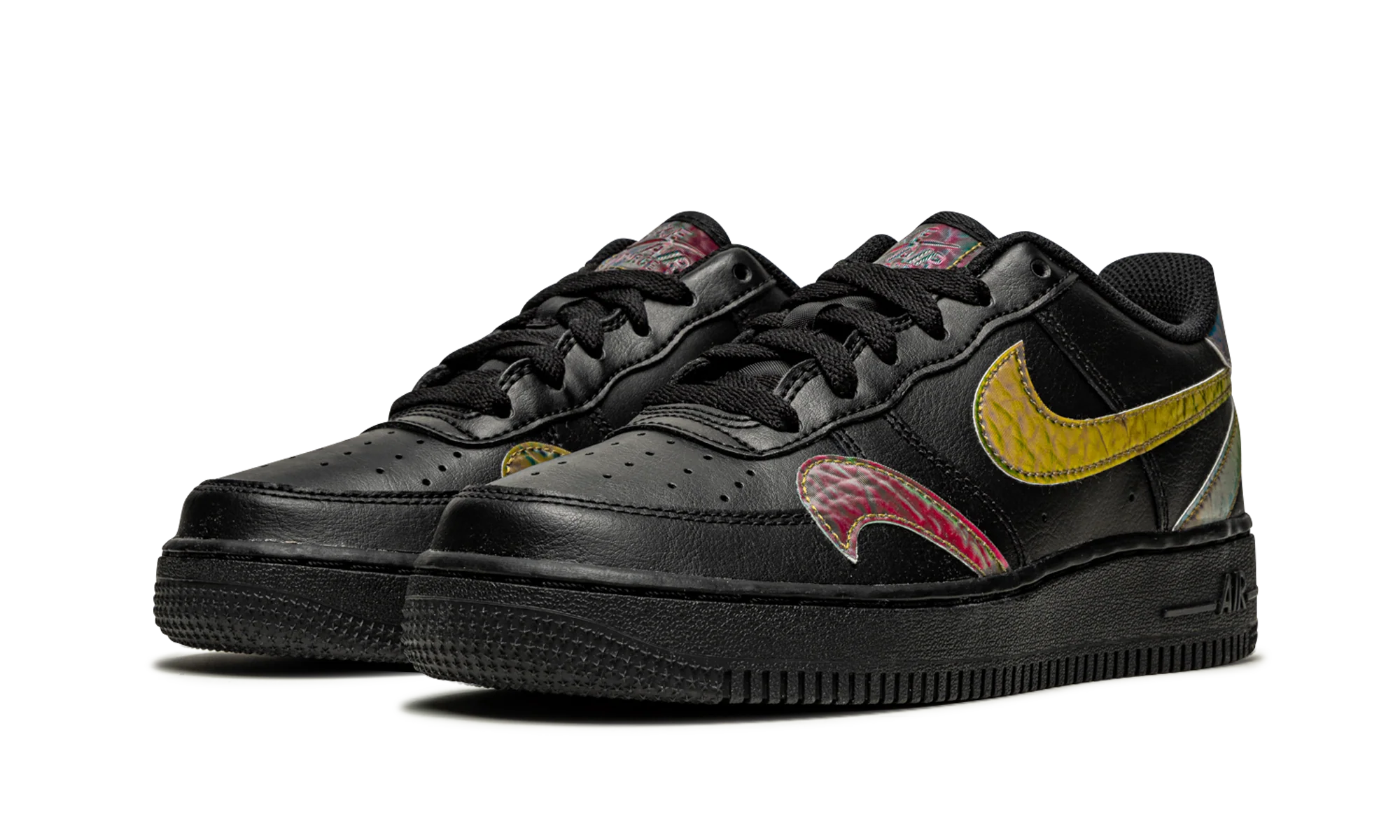 Air Force 1 Low LV8 GS Misplaced Swooshes - Black - Air Force 1 Low LV8 GS Misplaced Swooshes - Black - Jordan 1s - AIR Jordan 1
