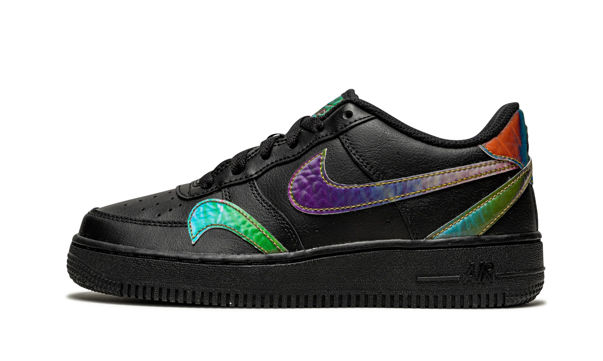 Air Force 1 Low LV8 GS Misplaced Swooshes - Black - Air Force 1 Low LV8 GS Misplaced Swooshes - Black - Jordan 1s - AIR Jordan 1