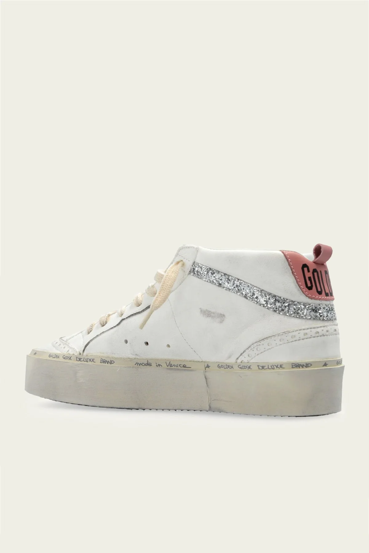 Hi-Mid-Star White Ash Rose Heel Leather Sneaker - Hi-Mid-Star White Ash Rose Heel Leather Sneaker - Jordan 1s - AIR Jordan 1