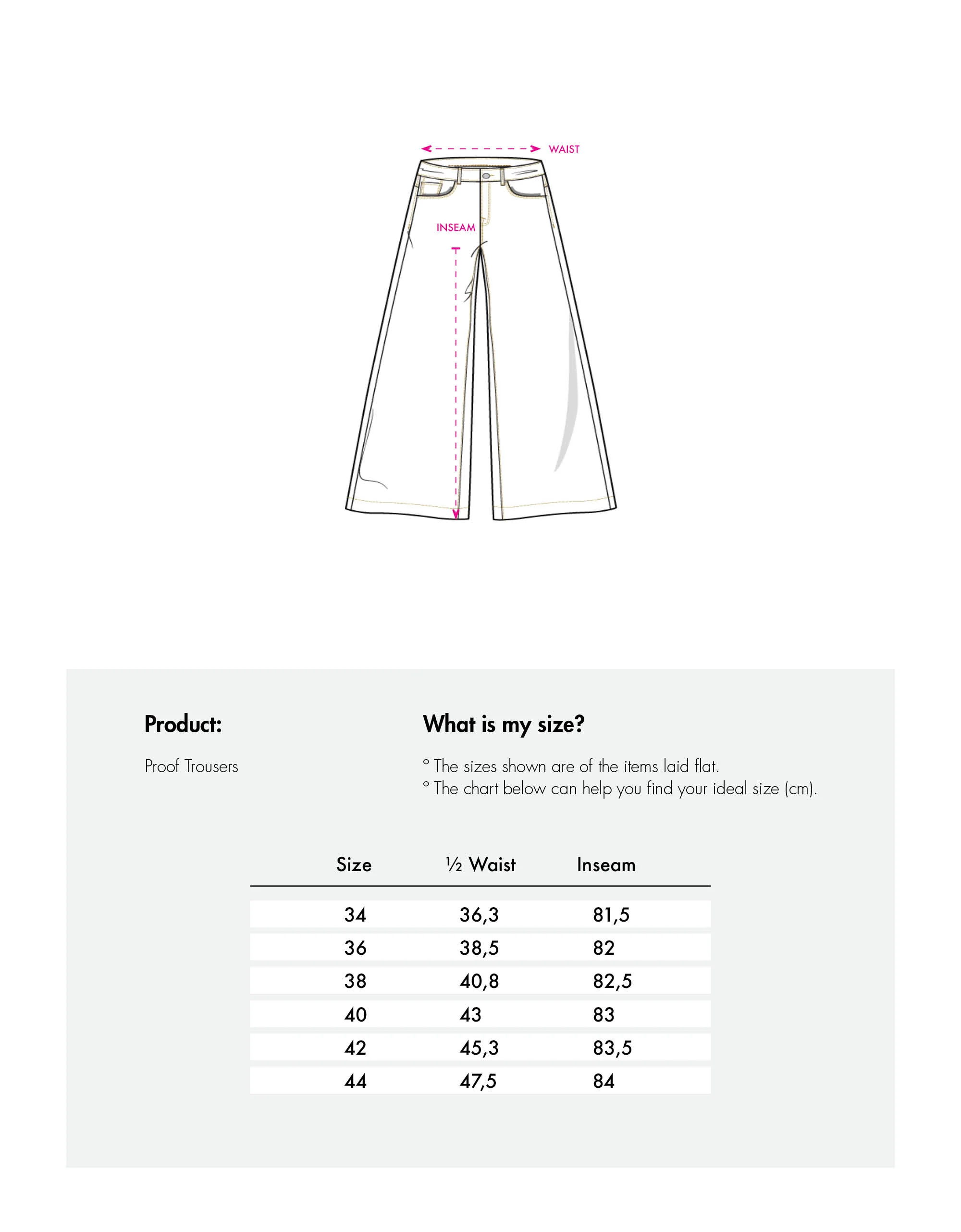 Proof Trousers Extra Long