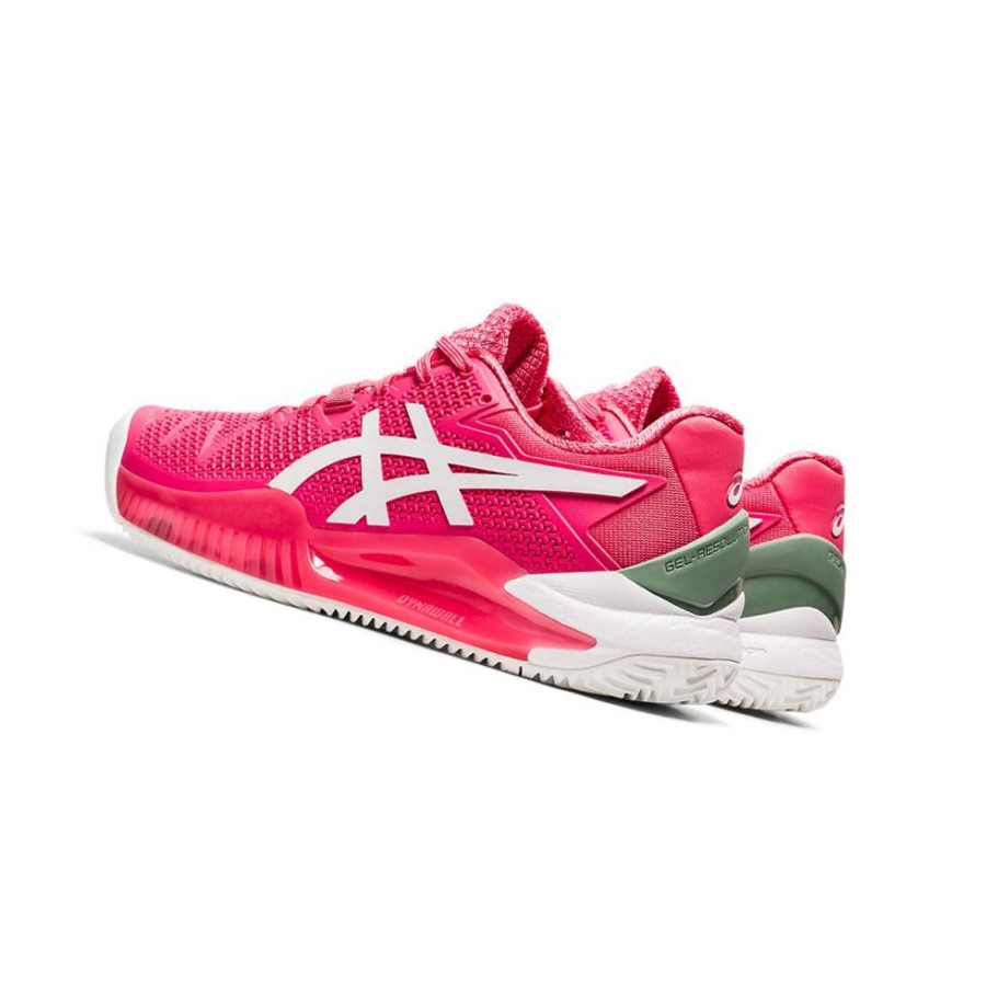 Pink Women's Asics GEL-RESOLUTION 8 CLAY Tennis Shoes | US74320LU - Asics Outlet Sale