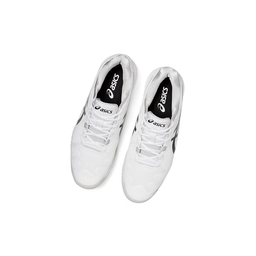White / Black Men's Asics GEL-RESOLUTION 8 Tennis Shoes | US50472NH - Asics Outlet Sale