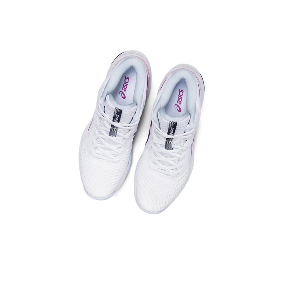 White / Orchid Women's Asics NETBURNER BALLISTIC FF MT 3 Volleyball Shoes | US27906QI - Asics Outlet Sale