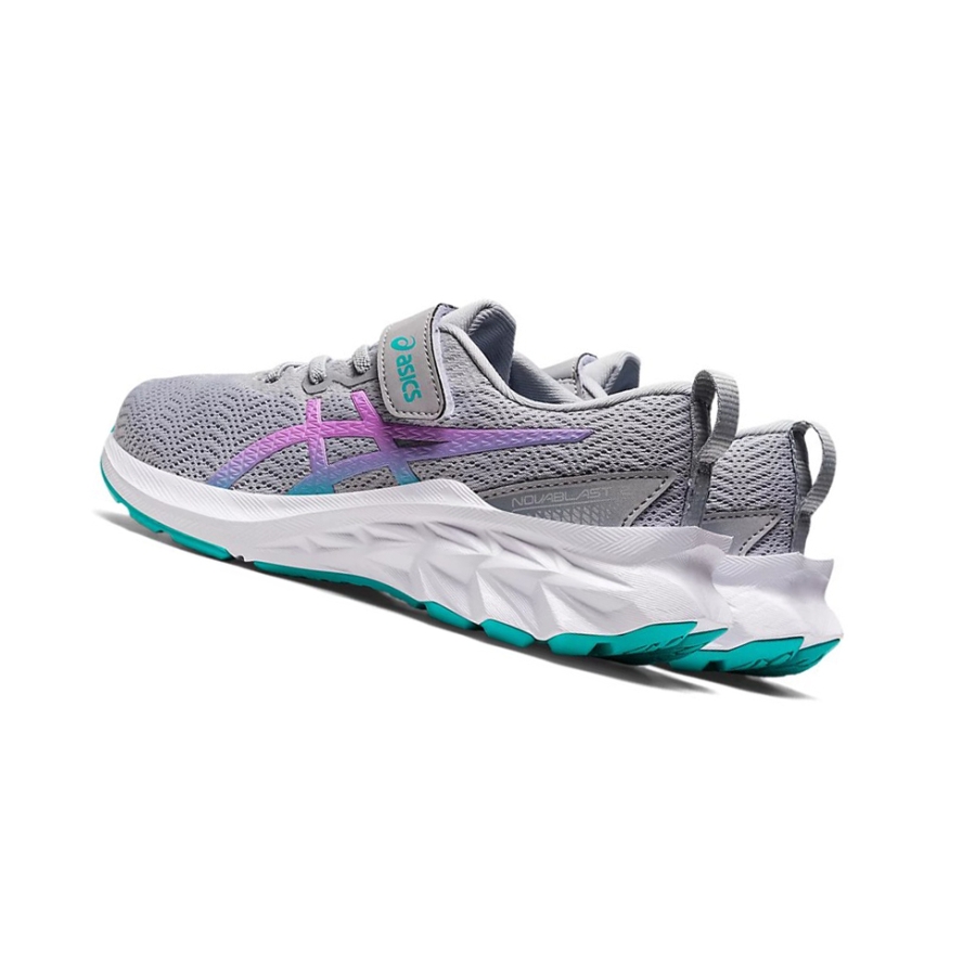 Piedmont Grey / Lavender Glow Kids' Asics NOVABLAST 2 PS Running Shoes | US62035WZ - Asics Outlet Sale
