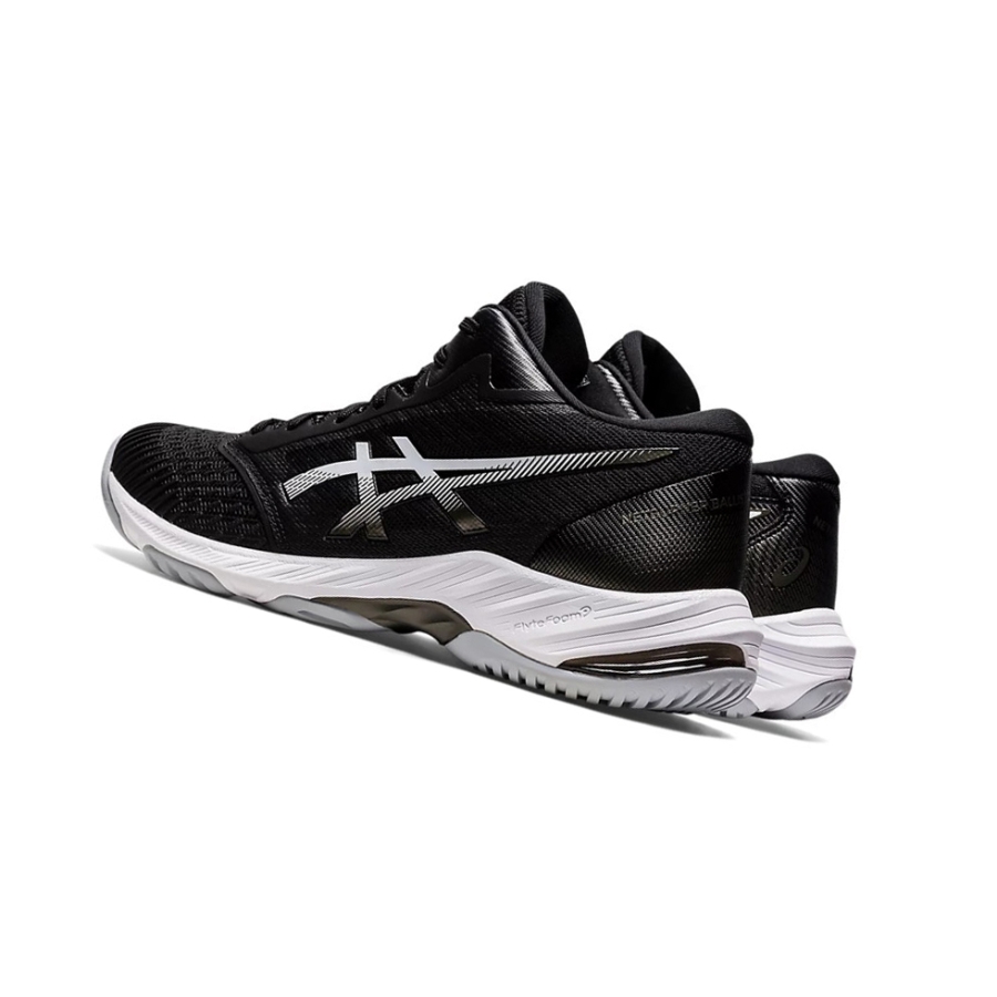 Black / White Men's Asics NETBURNER BALLISTIC FF MT 3 Volleyball Shoes | US48512QT - Asics Outlet Sale