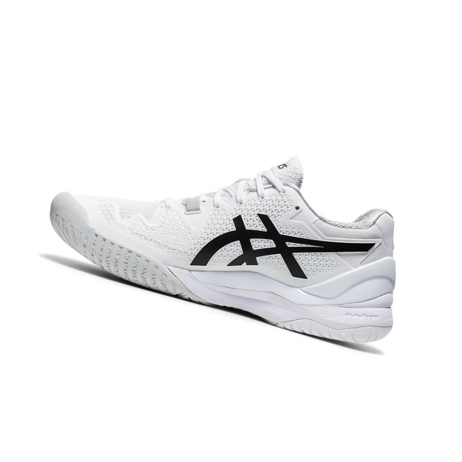 White / Black Women's Asics GEL-RESOLUTION 8 Tennis Shoes | US59467LE - Asics Outlet Sale