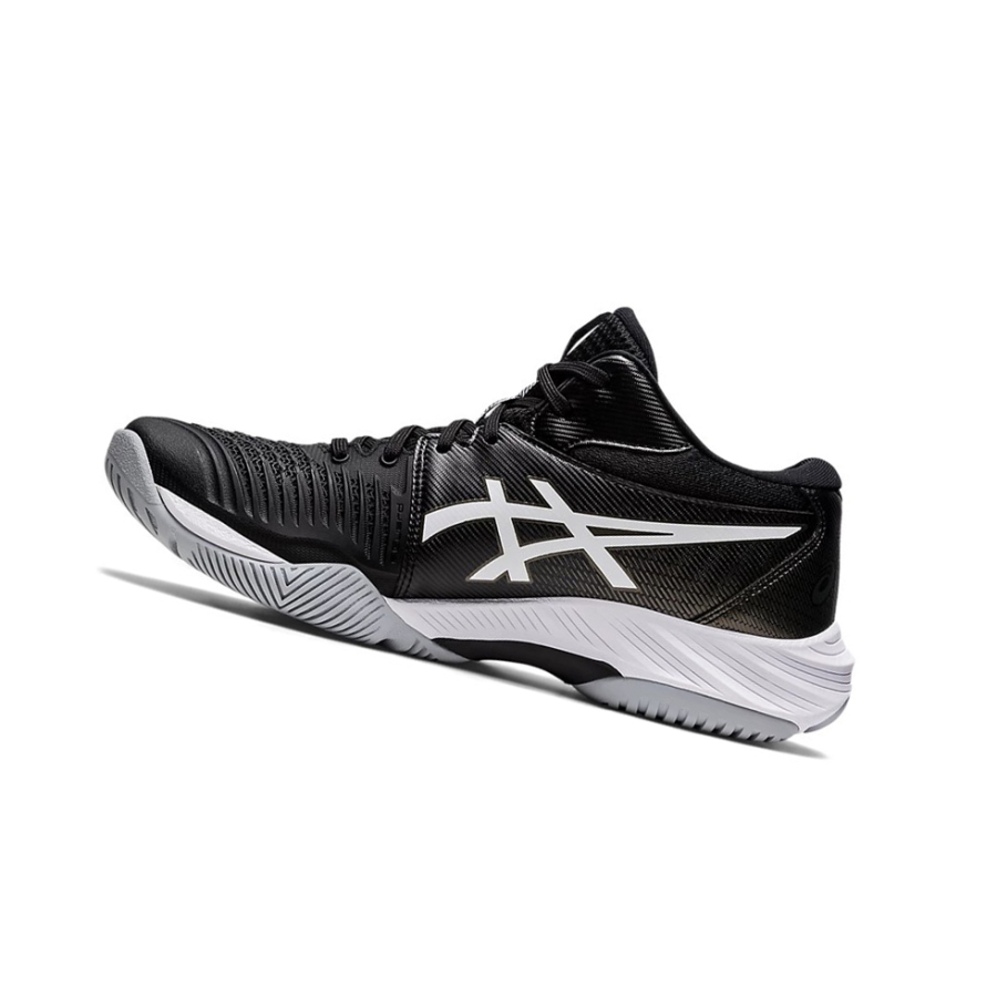 Black / White Men's Asics NETBURNER BALLISTIC FF MT 3 Volleyball Shoes | US48512QT - Asics Outlet Sale