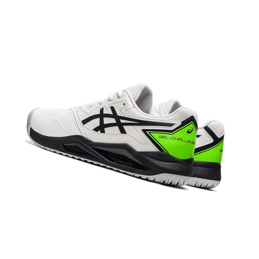 White / Green Gecko Men's Asics GEL-CHALLENGER 13 Tennis Shoes | US07659OQ - Asics Outlet Sale