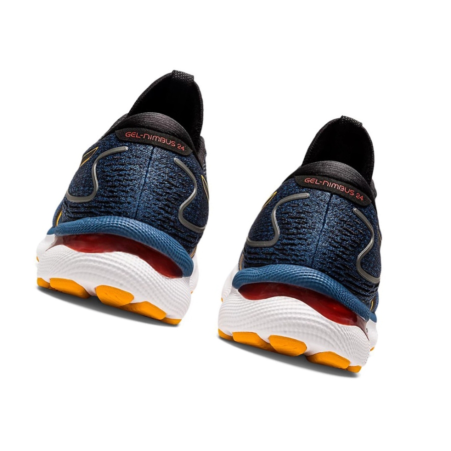 Azure / Amber Men's Asics GEL-NIMBUS 24 Running Shoes | US05437AD - Asics Outlet Sale