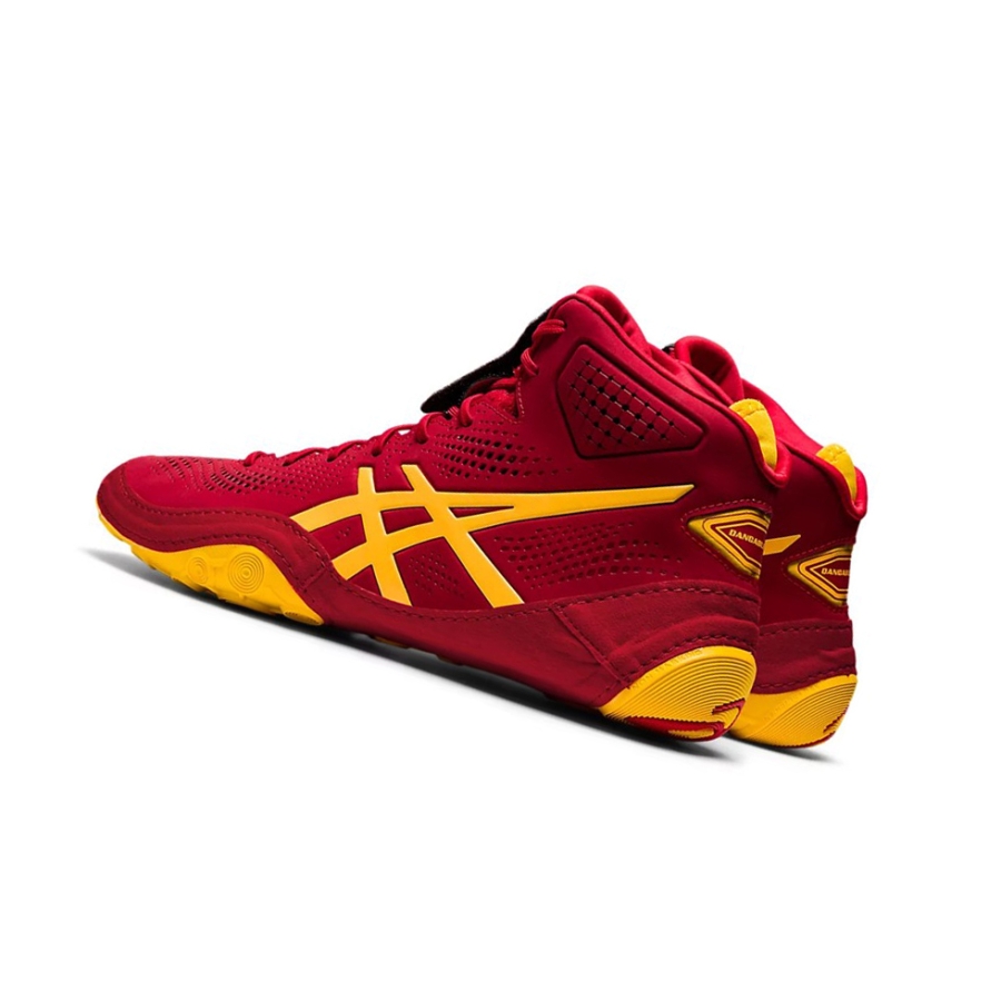 Cranberry / Saffron Men's Asics DAN GABLE EVO 2 Wrestling Shoes | US97685SU - Asics Outlet Sale
