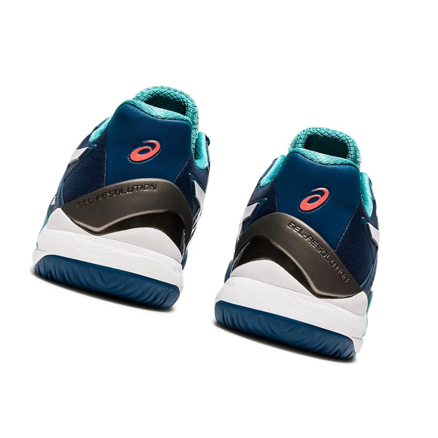 Peacoat / White Men's Asics GEL-RESOLUTION 8 Tennis Shoes | US24189GY - Asics Outlet Sale