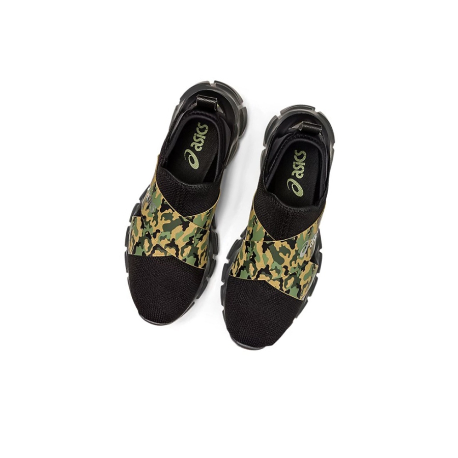 Black / Camo Women's Asics QUANTUM LYTE SLIP-ON Sneakers | US81472AM - Asics Outlet Sale
