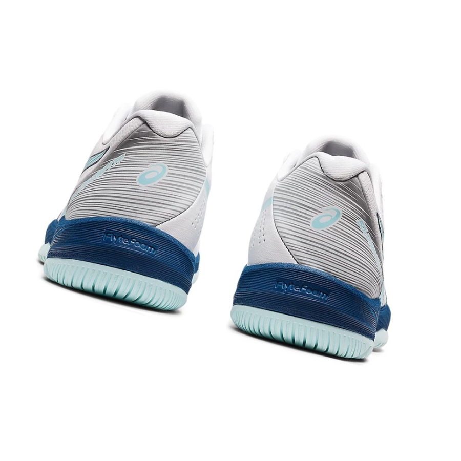 White / Clear Blue Women's Asics SOLUTION SWIFT FF Tennis Shoes | US21896FR - Asics Outlet Sale
