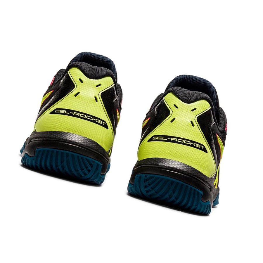 Black / Yellow Men's Asics GEL-ROCKET 10 Volleyball Shoes | US84170BF - Asics Outlet Sale