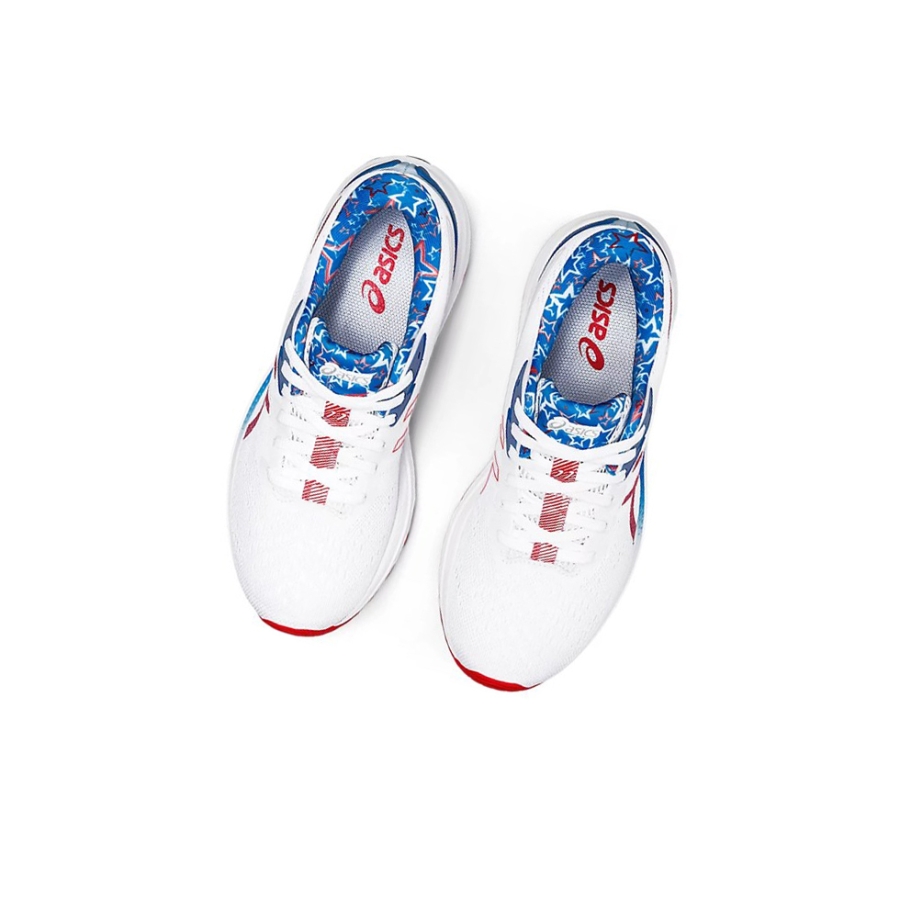 White / Electric Red Women's Asics GT-1000 11 STANDARD RET Running Shoes | US70832IH - Asics Outlet Sale