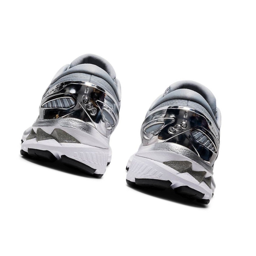 Grey Women's Asics GEL-KAYANO 27 PLATINUM Running Shoes | US54027GQ - Asics Outlet Sale