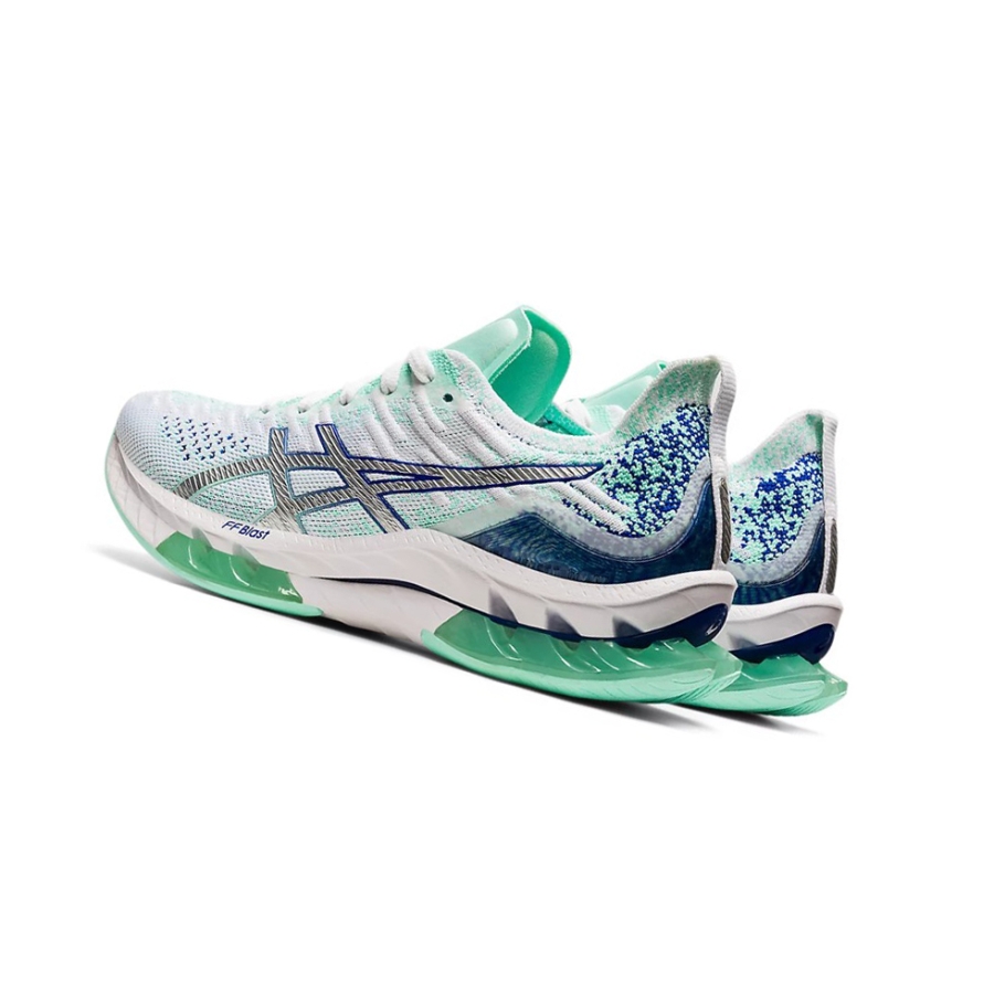 White / Pure Silver Women's Asics KINSEI BLAST Running Shoes | US24891GM - Asics Outlet Sale