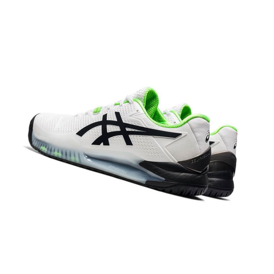 White Men's Asics GEL-RESOLUTION 8 Wide Tennis Shoes | US70948EQ - Asics Outlet Sale