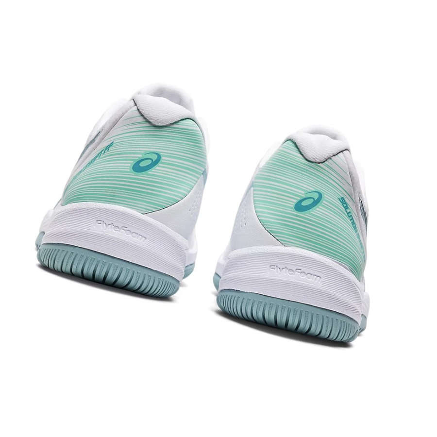 White / Smoke Blue Women's Asics SOLUTION SWIFT FF Tennis Shoes | US10236ML - Asics Outlet Sale