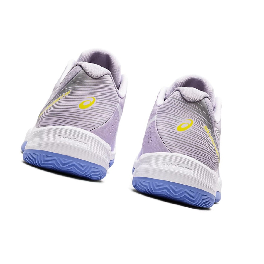 Murasaki White Women's Asics SOLUTION SWIFT FF CLAY Tennis Shoes | US04375TU - Asics Outlet Sale