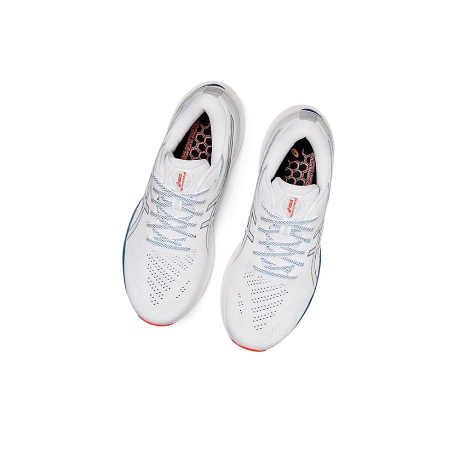 White / Deep Ocean Men's Asics GEL-KAYANO 29 Running Shoes | US79648XR - Asics Outlet Sale