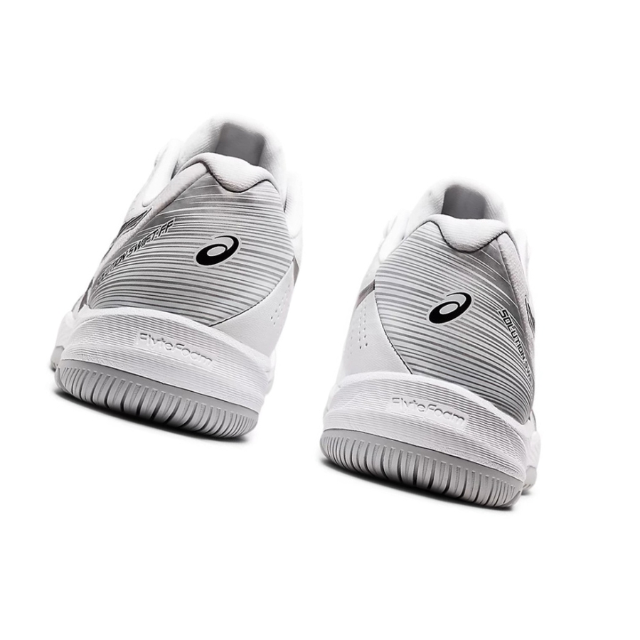 White / Black Men's Asics SOLUTION SWIFT FF CLAY Tennis Shoes | US60317IS - Asics Outlet Sale