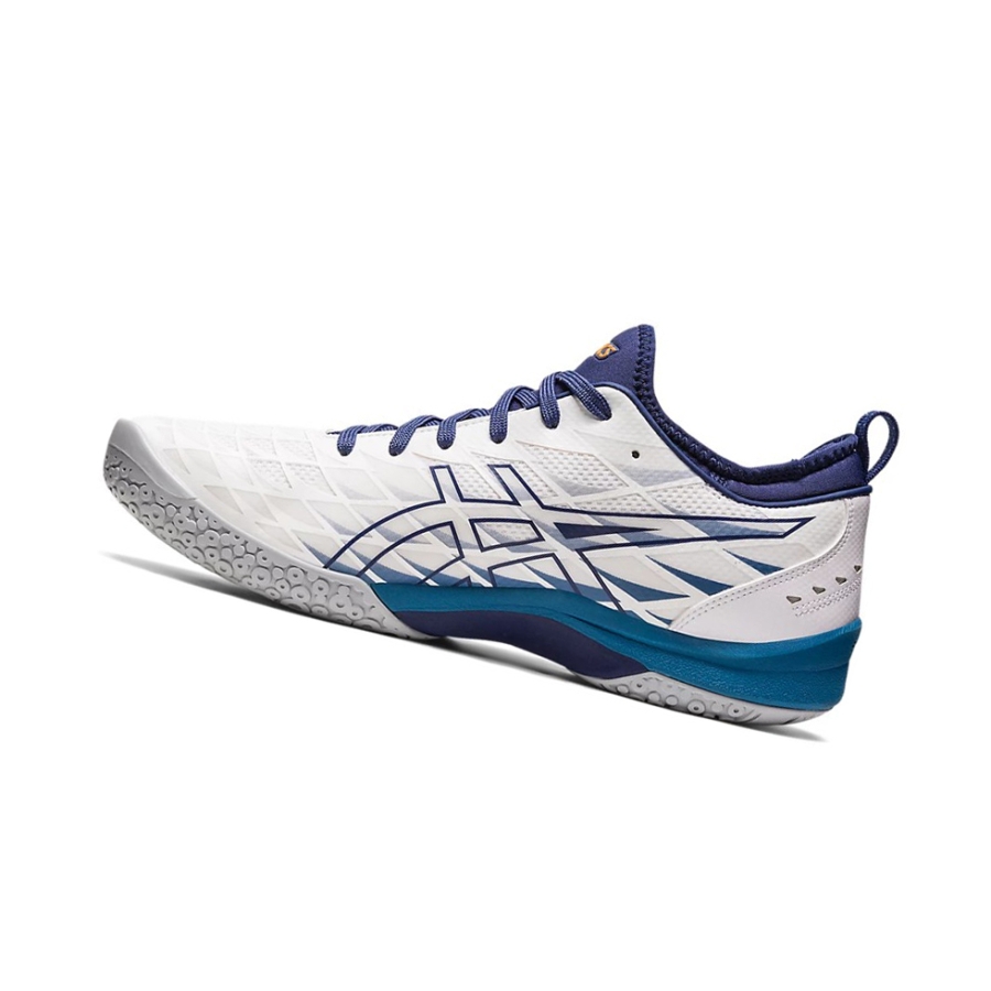 White / Deep Ocean Men's Asics BLAST FF 3 Volleyball Shoes | US05617TU - Asics Outlet Sale
