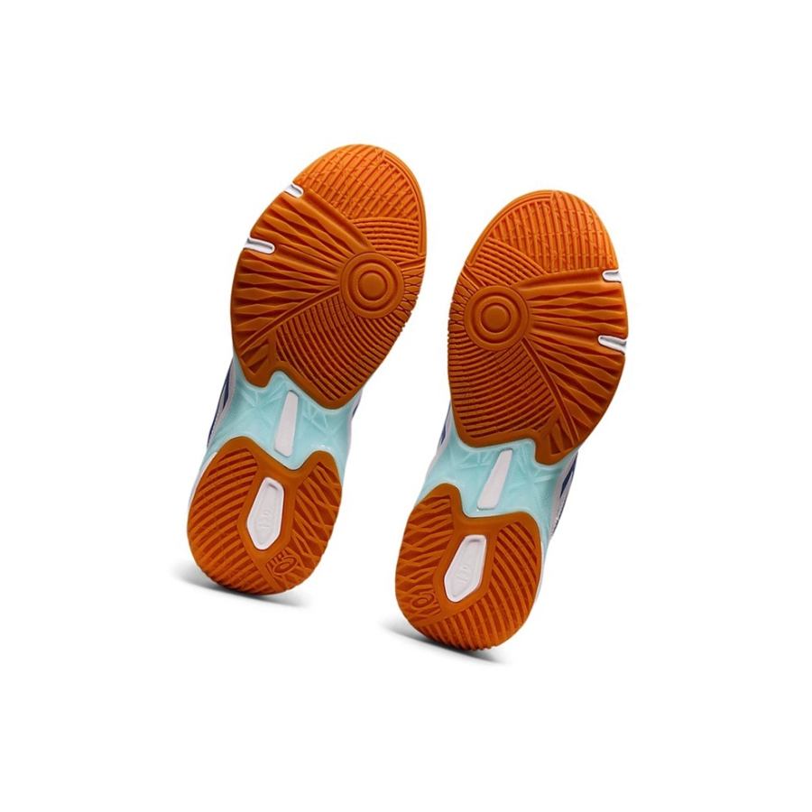 White / Periwinkle Blue Women's Asics GEL-ROCKET 10 Volleyball Shoes | US91478NQ - Asics Outlet Sale