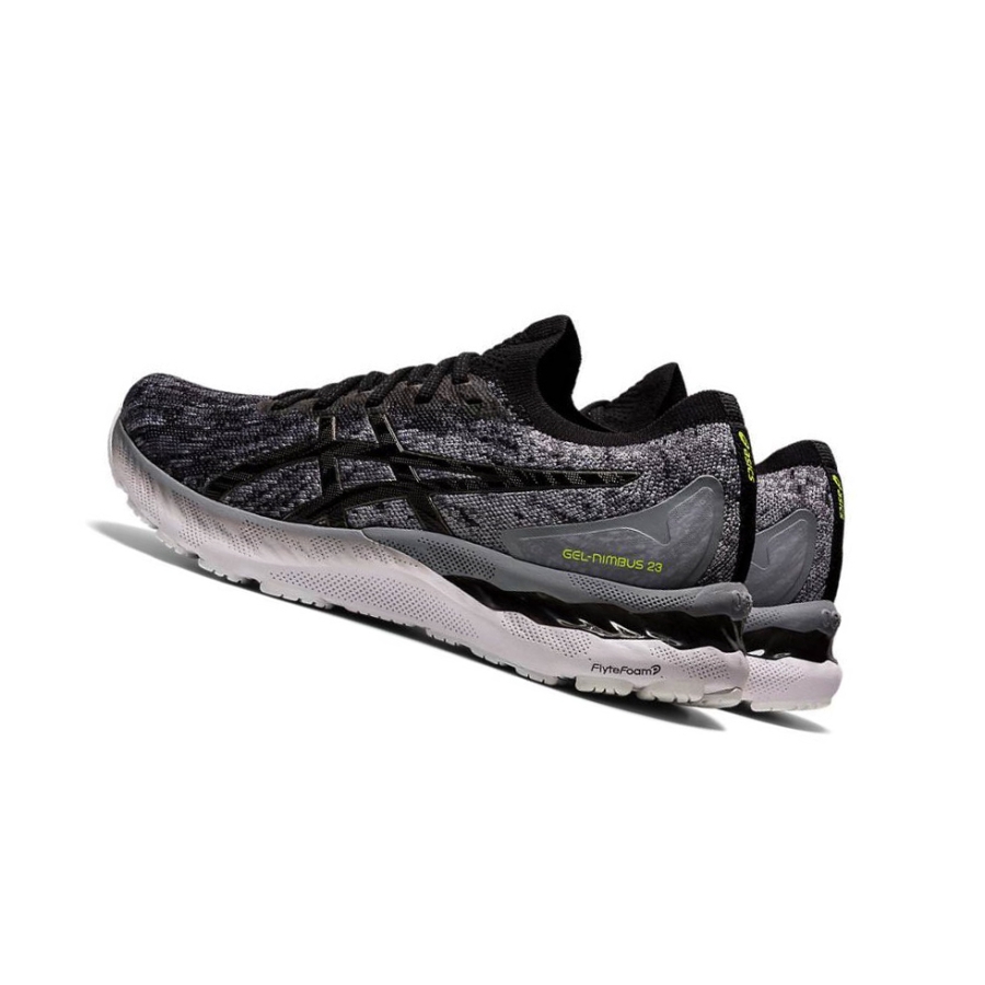 Black Men's Asics GEL-NIMBUS 23 Knit Running Shoes | US58193RK - Asics Outlet Sale