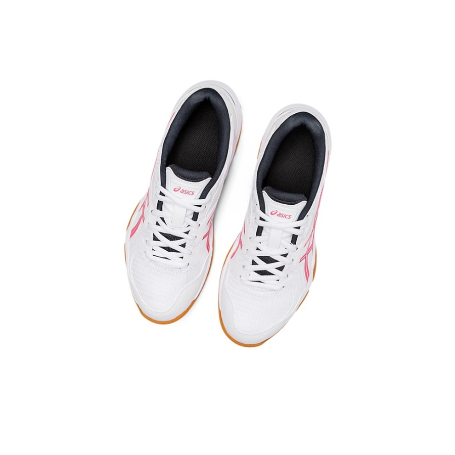 White / Pink Cameo Women's Asics GEL-ROCKET 10 Volleyball Shoes | US79605XH - Asics Outlet Sale