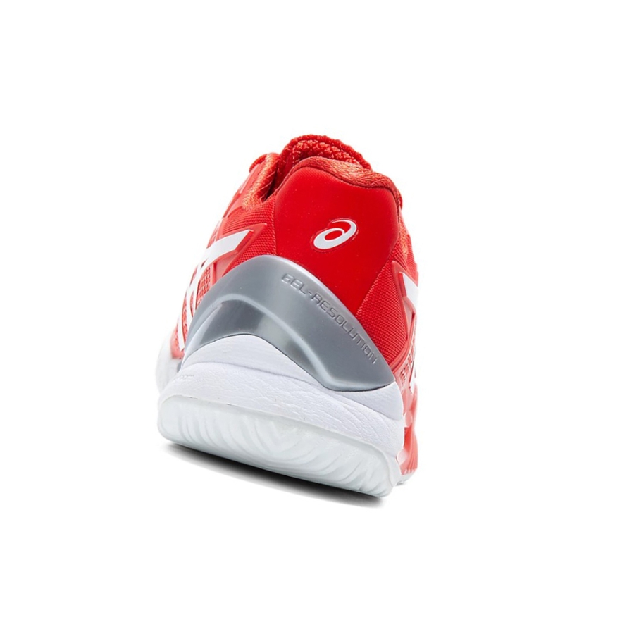 Red / White Women's Asics GEL-RESOLUTION 8 Tennis Shoes | US95687SP - Asics Outlet Sale