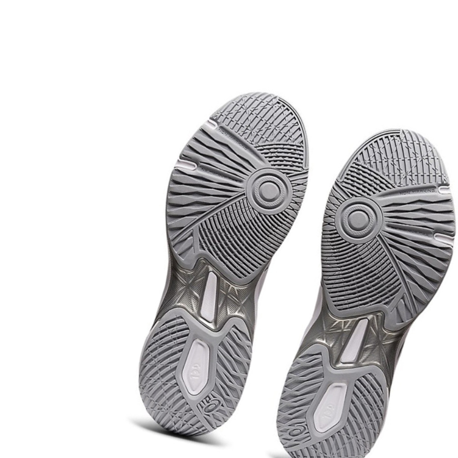 White / Pure Silver Men's Asics GEL-ROCKET 10 Volleyball Shoes | US74590CX - Asics Outlet Sale