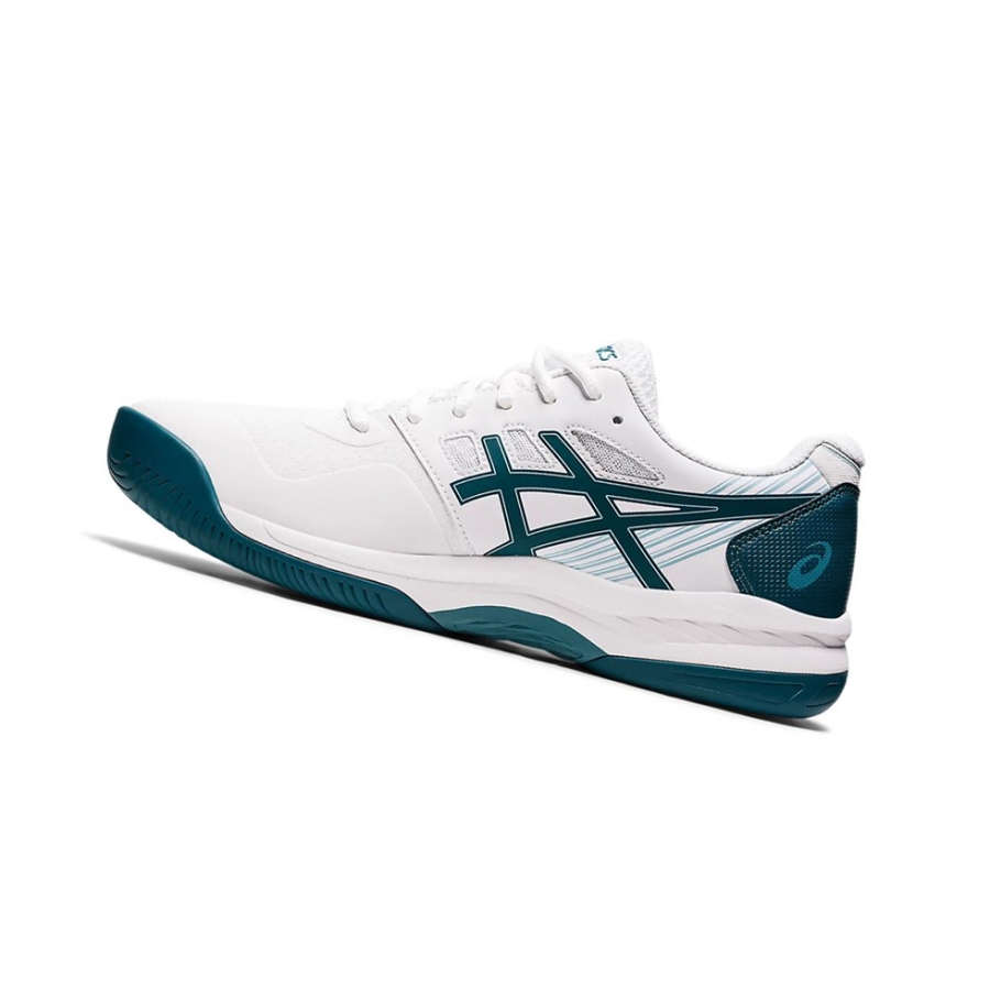 White / Velvet Pine Men's Asics GEL-GAME 8 Tennis Shoes | US84306WY - Asics Outlet Sale