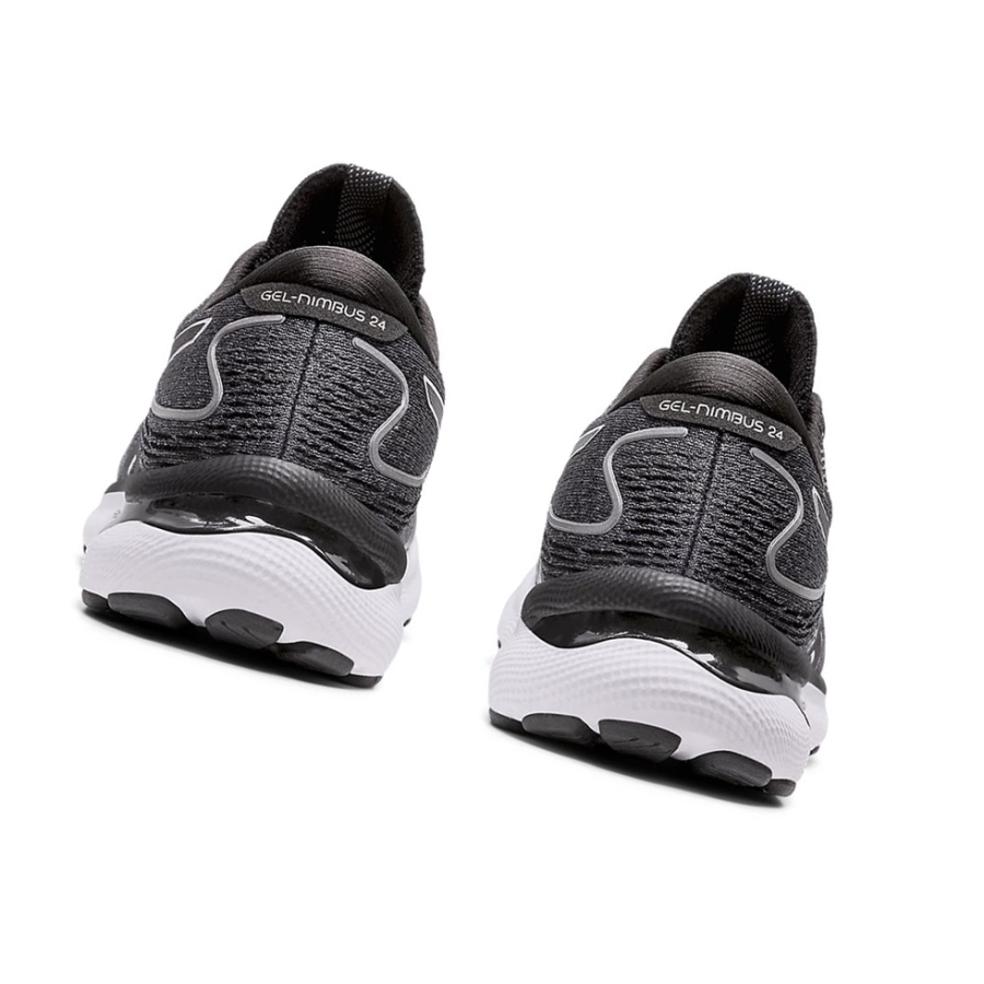 Black / White Men's Asics GEL-NIMBUS 24 Running Shoes | US76293VP - Asics Outlet Sale