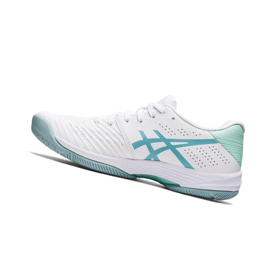 White / Smoke Blue Women's Asics SOLUTION SWIFT FF Tennis Shoes | US10236ML - Asics Outlet Sale