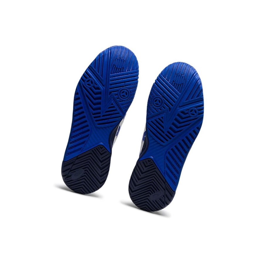 White / Blue Women's Asics GEL-RESOLUTION 8 (D) Tennis Shoes | US97612FE - Asics Outlet Sale