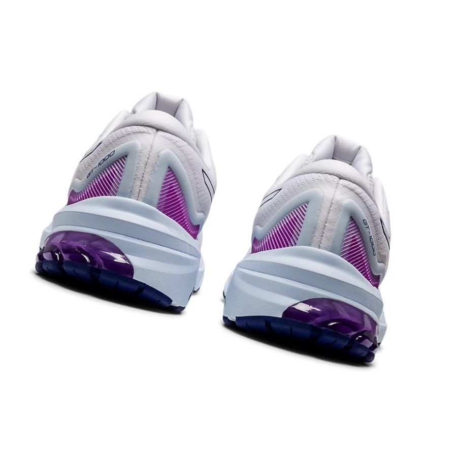 White / Dive Blue Women's Asics GT-1000 11 Running Shoes | US35076KB - Asics Outlet Sale