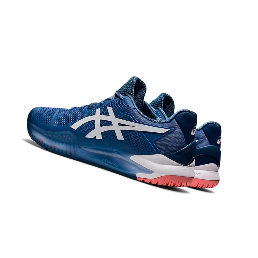 Blue Harmony / White Men's Asics GEL-RESOLUTION 8 Tennis Shoes | US82534RZ - Asics Outlet Sale
