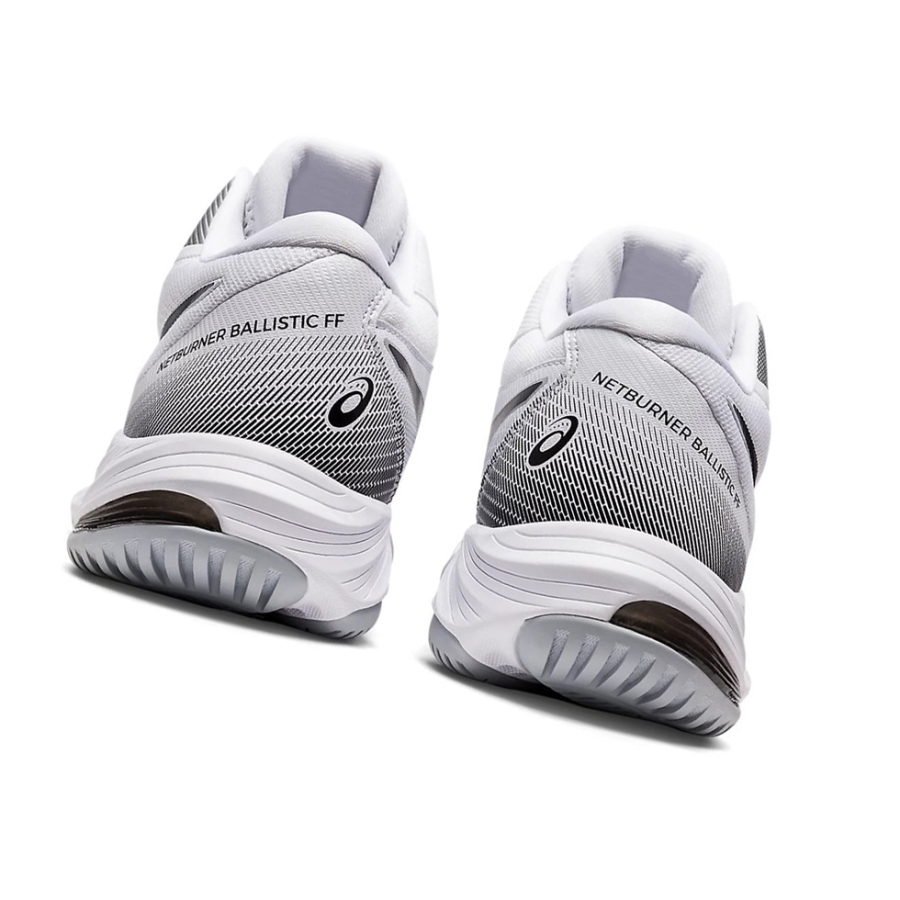 White / Black Women's Asics NETBURNER BALLISTIC FF MT 3 Volleyball Shoes | US69254AZ - Asics Outlet Sale