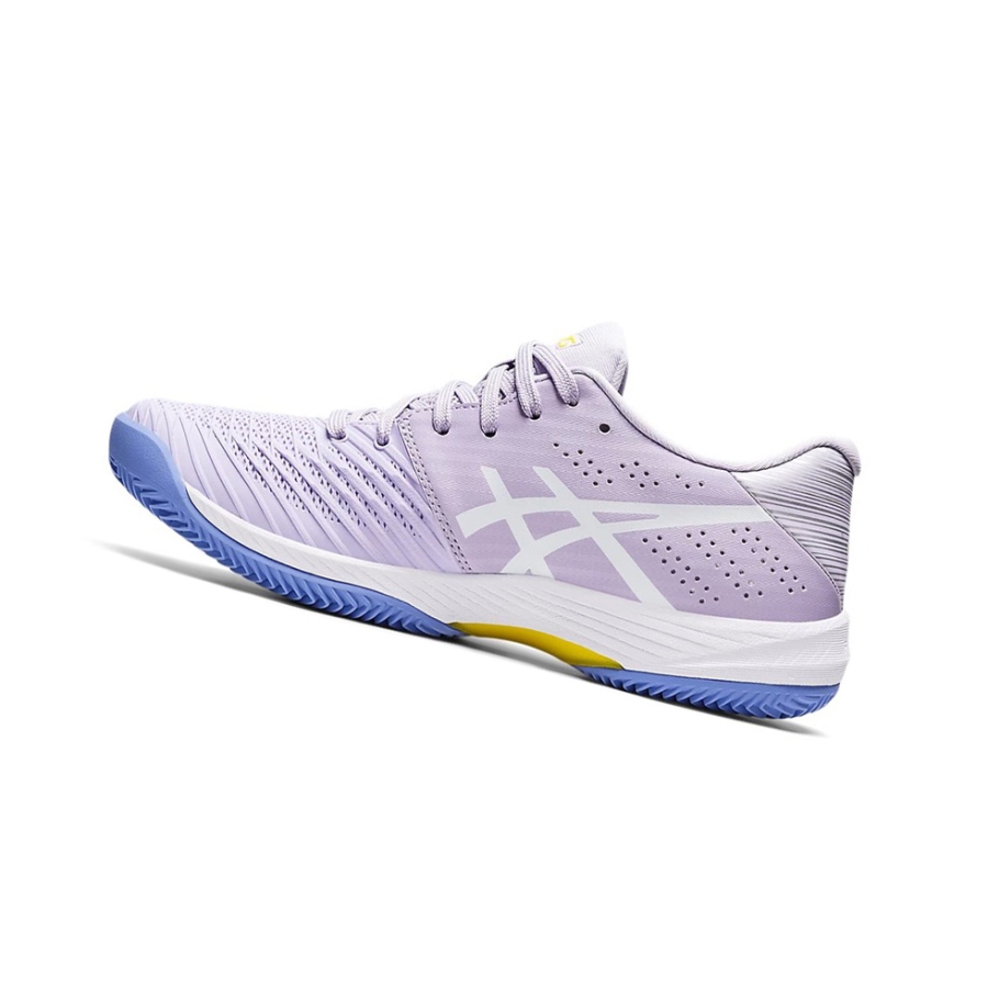 Murasaki White Women's Asics SOLUTION SWIFT FF CLAY Tennis Shoes | US04375TU - Asics Outlet Sale