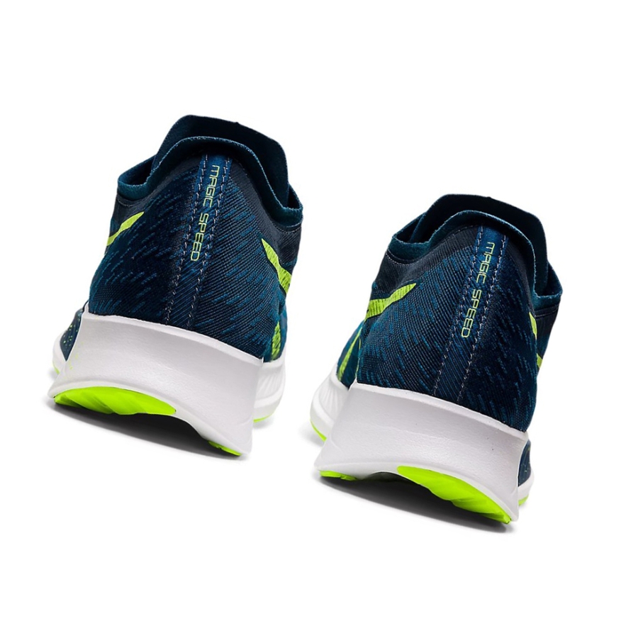 Mako Blue / Hazard Green Men's Asics MAGIC SPEED Running Shoes | US03497EP - Asics Outlet Sale