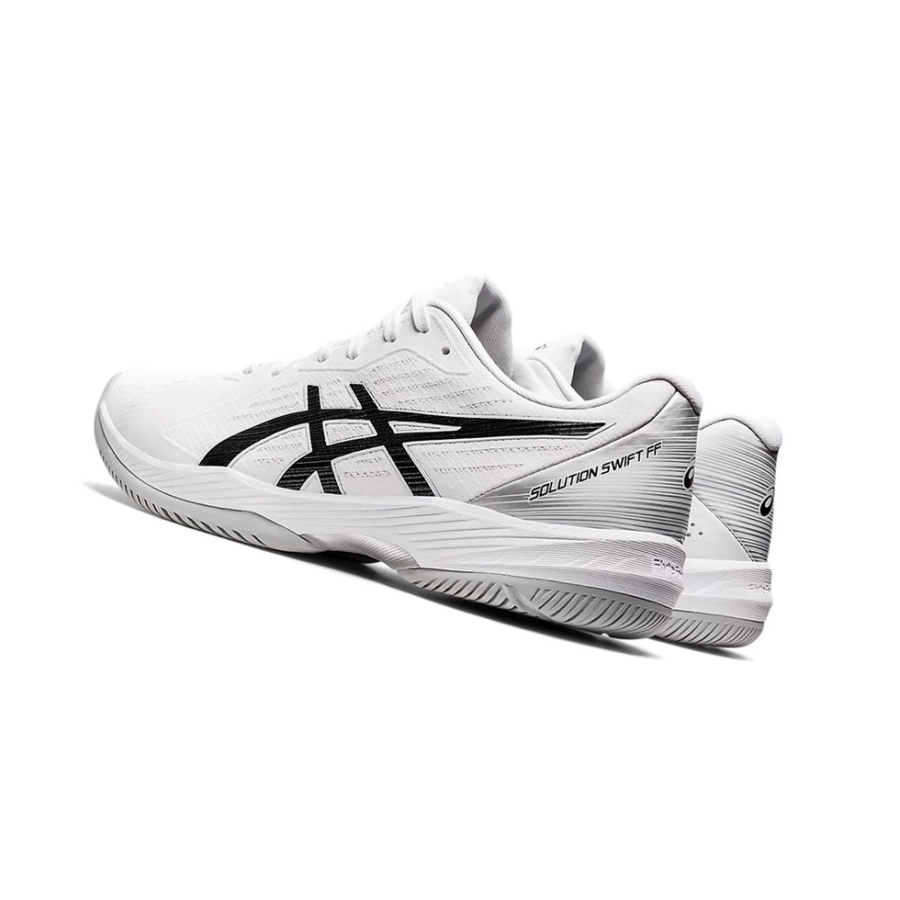 White / Black Men's Asics SOLUTION SWIFT FF CLAY Tennis Shoes | US60317IS - Asics Outlet Sale