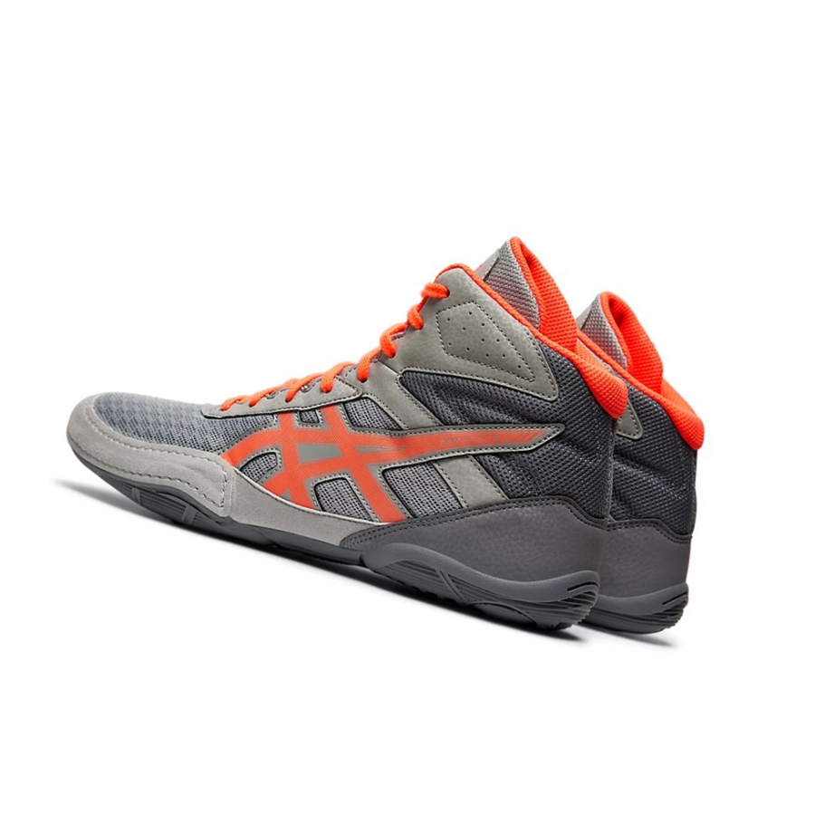 Stone Grey / Flash Coral Men's Asics MATFLEX 6 Wrestling Shoes | US06839YA - Asics Outlet Sale