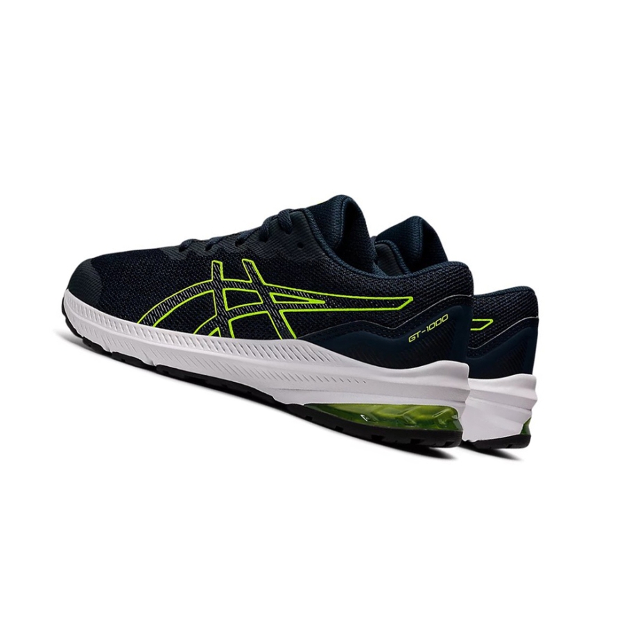 French Blue / Hazard Green Kids' Asics GT-1000 11 GS Running Shoes | US35108RA - Asics Outlet Sale