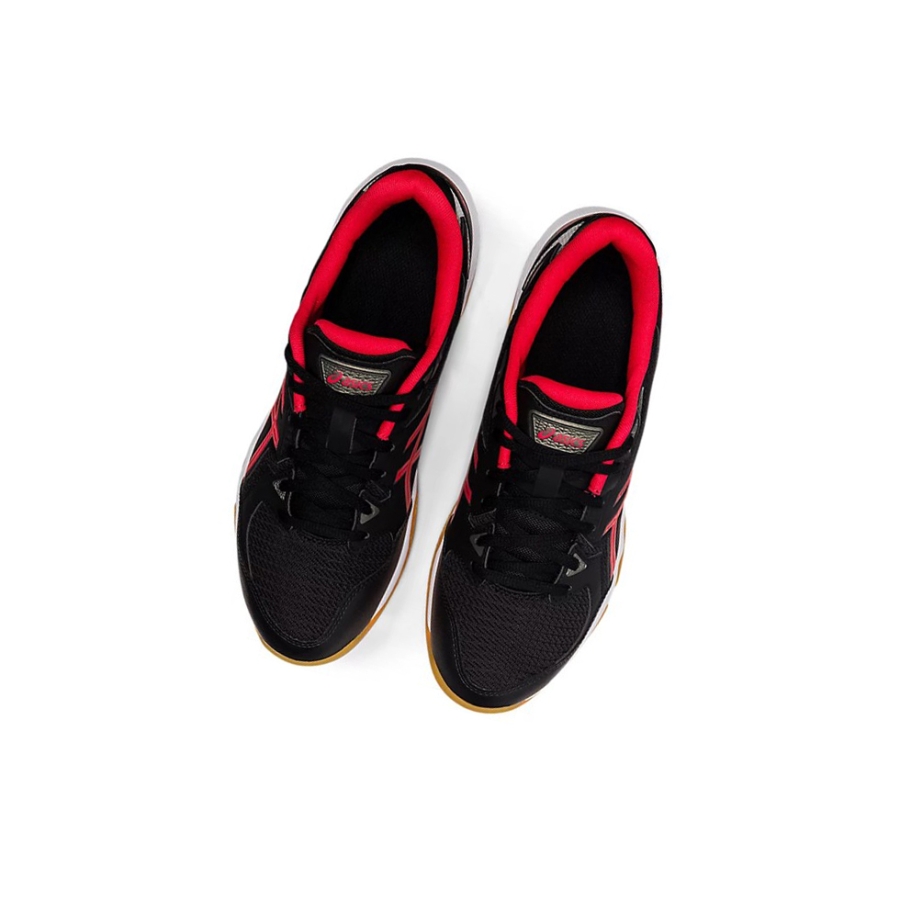 Black / Electric Red Men's Asics GEL-ROCKET 10 Volleyball Shoes | US61297XR - Asics Outlet Sale