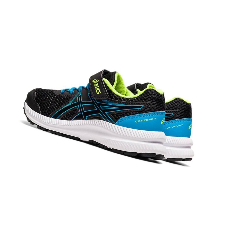 Black Kids' Asics CONTEND 7 PS Running Shoes | US70318ZJ - Asics Outlet Sale