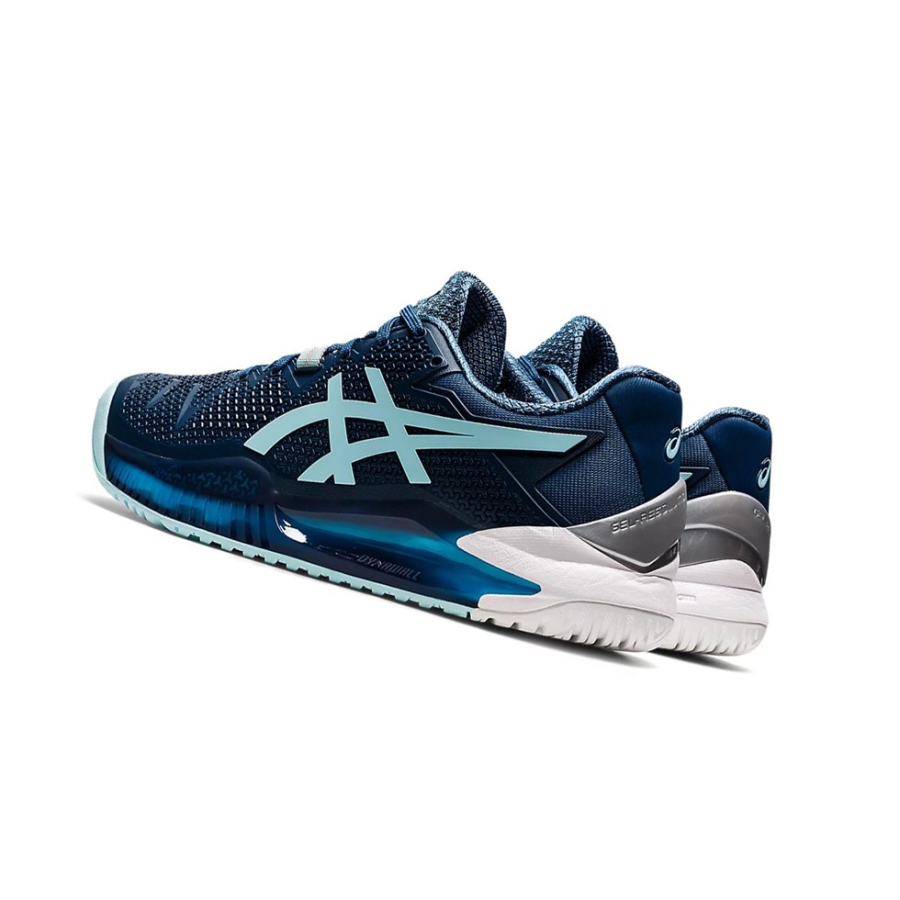 Light Indigo / Clear Blue Women's Asics GEL-RESOLUTION 8 (D) Tennis Shoes | US45618FI - Asics Outlet Sale