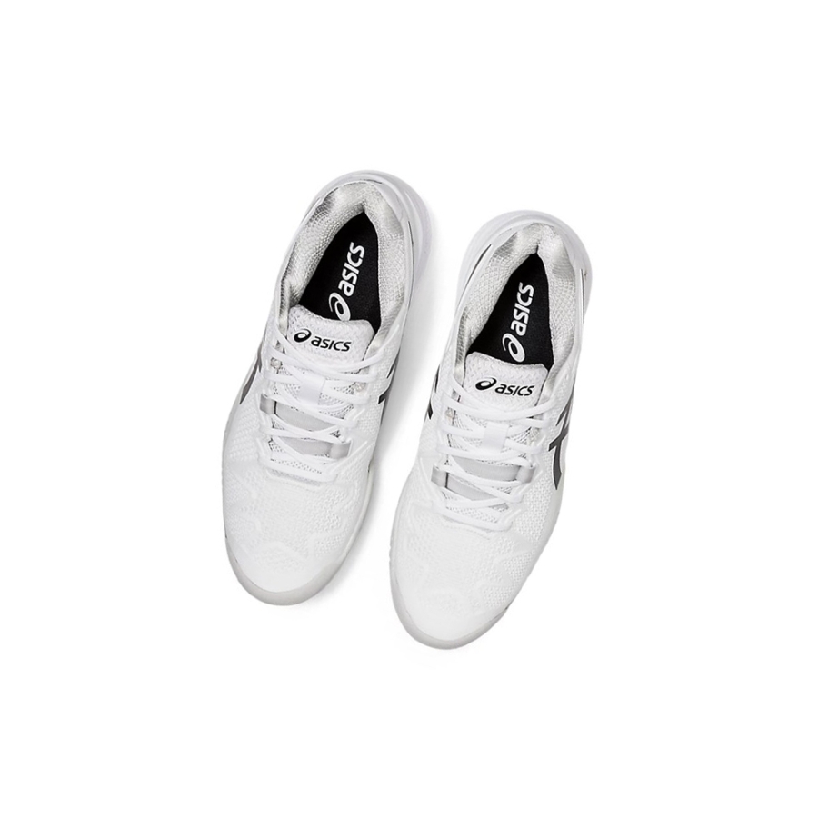 White / Black Women's Asics GEL-RESOLUTION 8 Tennis Shoes | US59467LE - Asics Outlet Sale